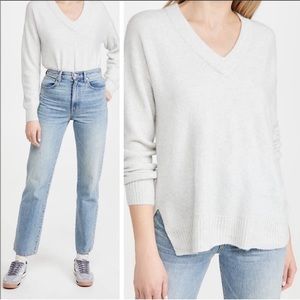 Madewell Bartlett Sweater V-Neck Gray M